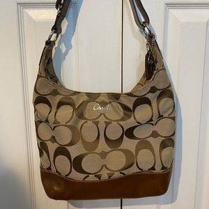 Coach Signature Logo Shoulder Bag